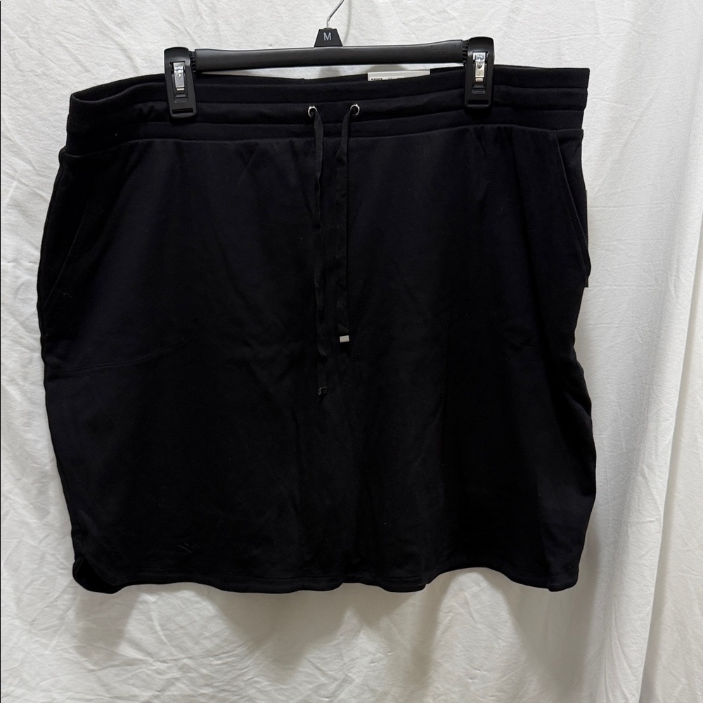 Croft & Barrow Classic Black Mini Skirt with Drawstring